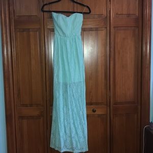 Mint Green Strapless Sun Dress